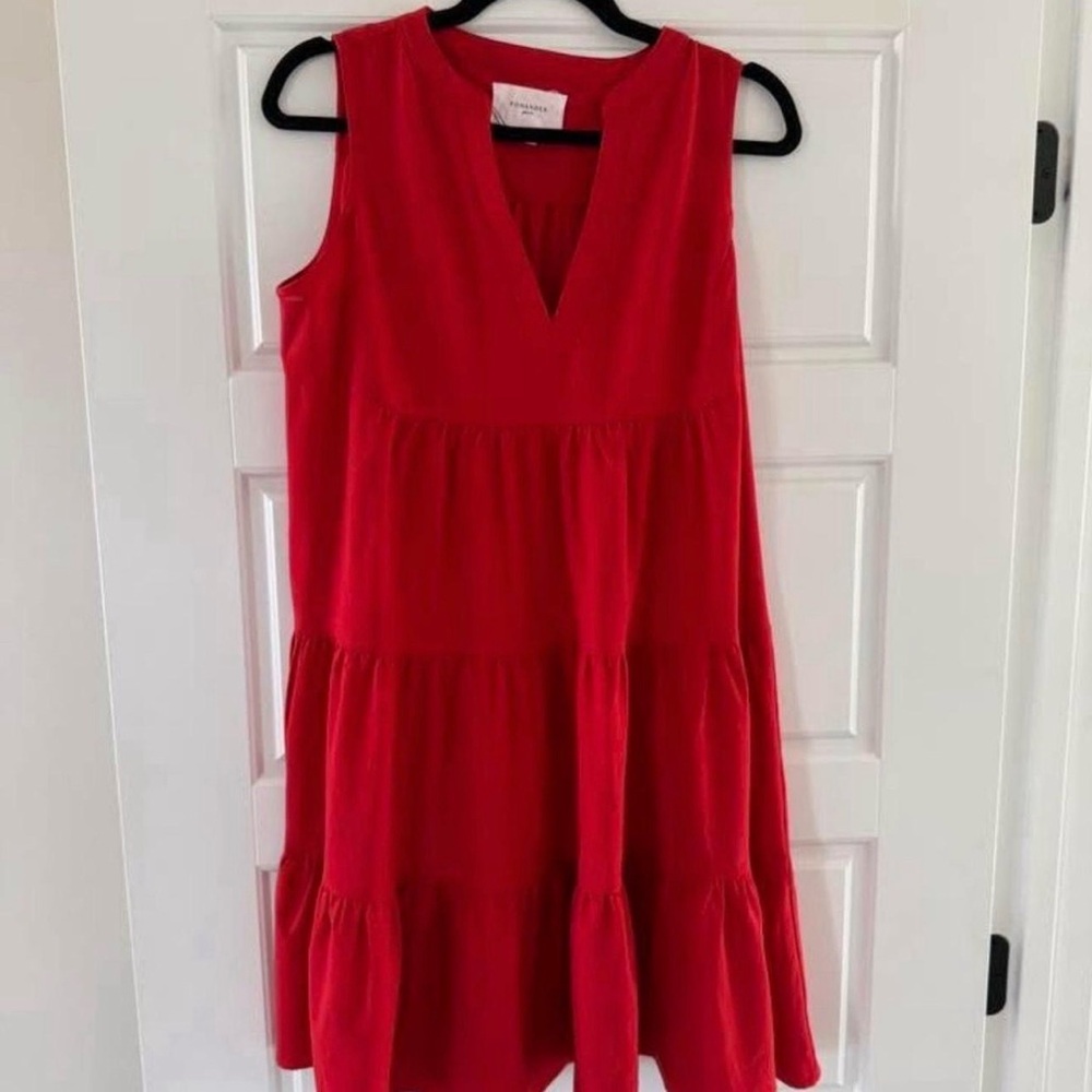 Pomander Place for Tuckernuck Red Tiered Sleeveless Dress – Size L - Picture 3 of 5